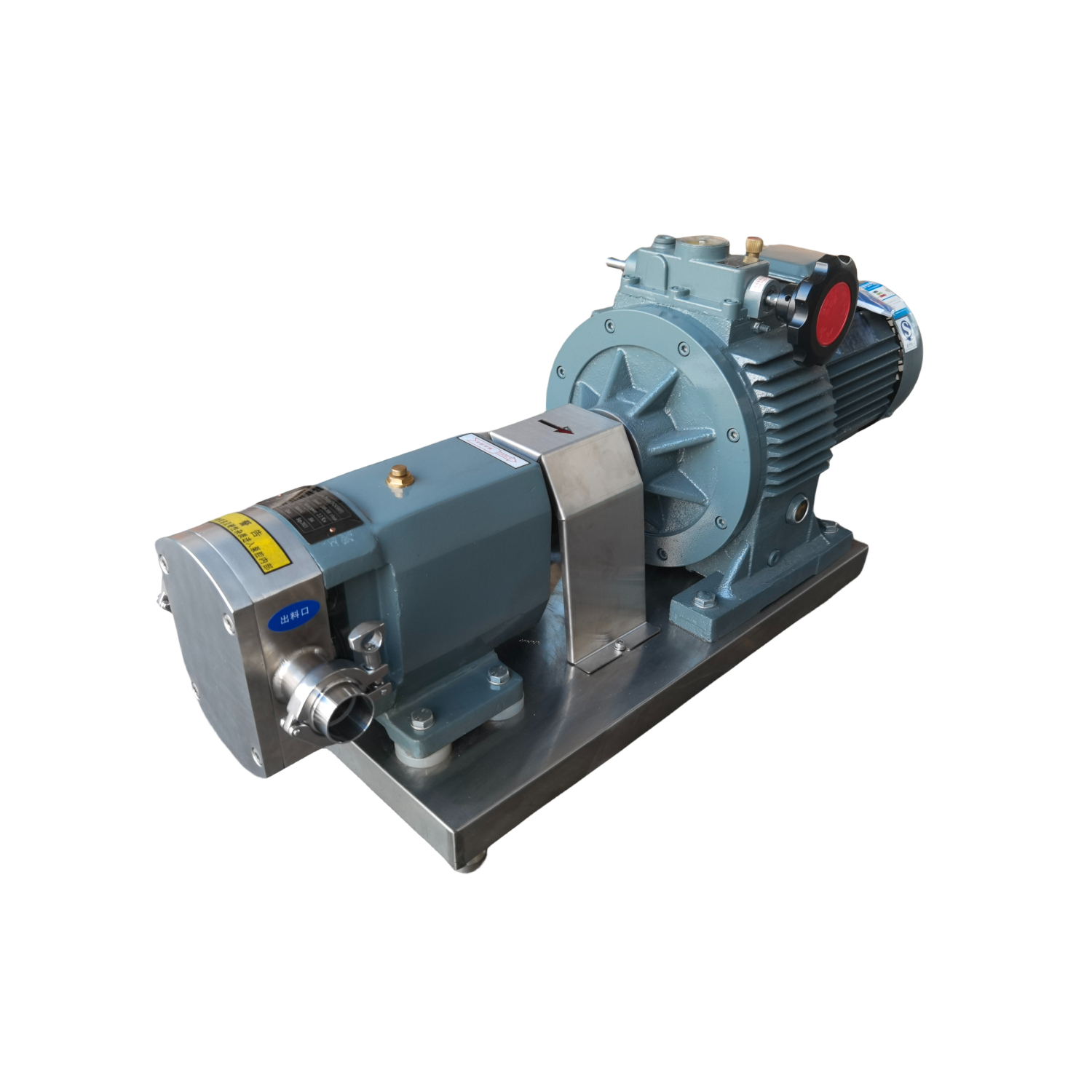 Bomba de impulsor con camisa horizontal de acero inoxidable 316L de 0,55 kw con mantequilla