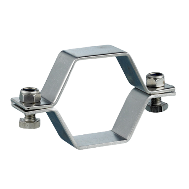 Soporte de correa de tubo tipo hexagonal ajustable sanitario SS316L 