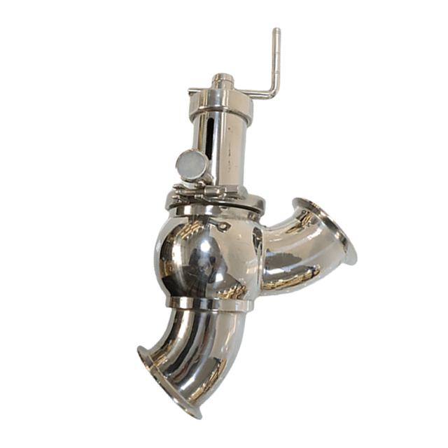 Válvula de desvío de flujo tipo Y de triple abrazadera manual sanitaria de acero inoxidable