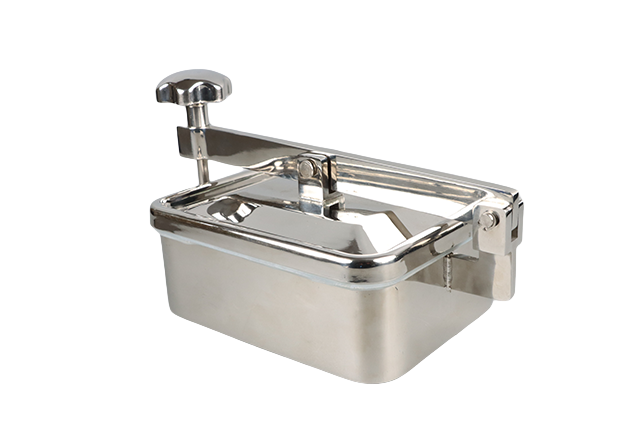 Espejo rectangular de apertura rápida de calidad alimentaria con orificio de mano cuadrado de boca de inspección de acero inoxidable DN600 