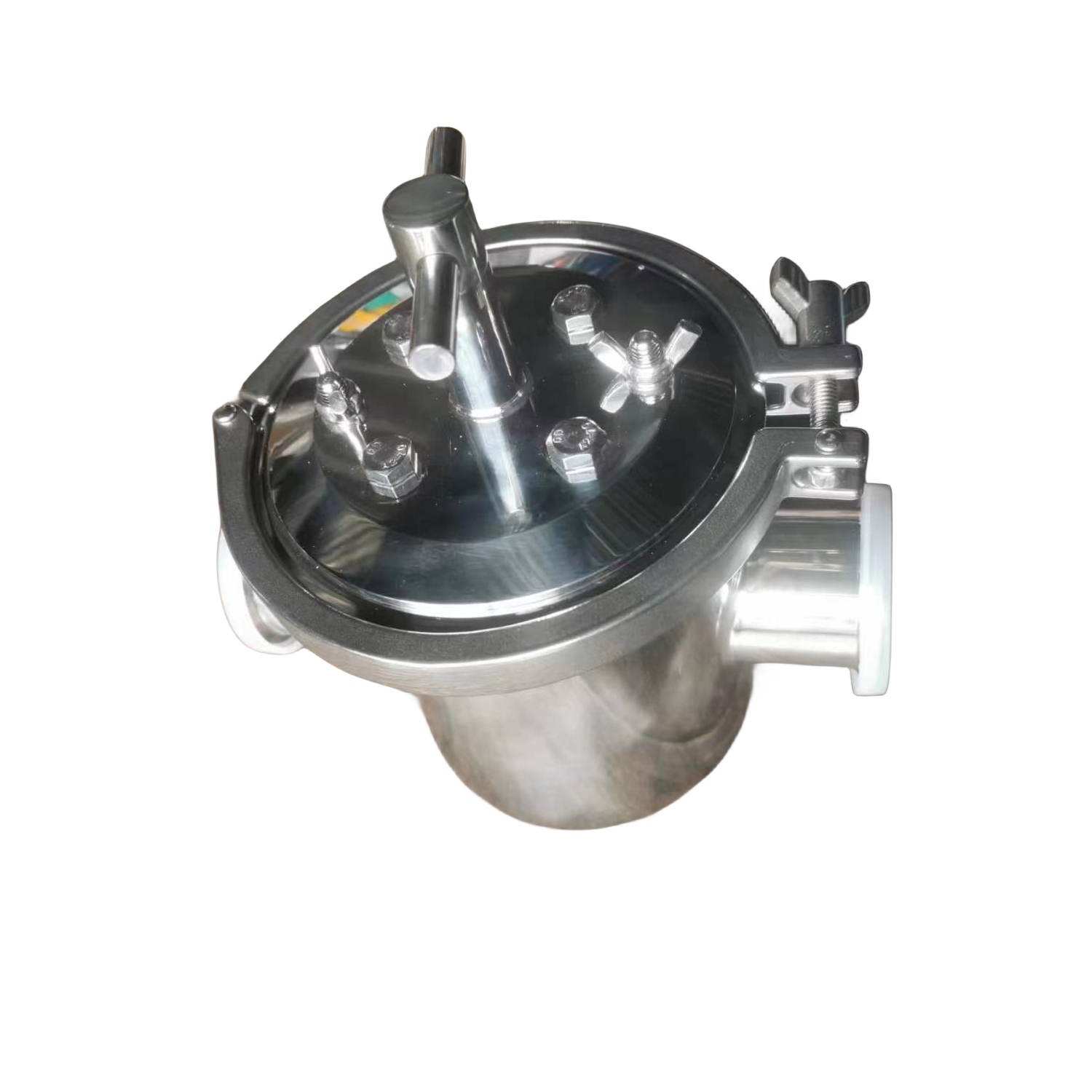 Filtro magnético de abrazadera de tipo abierto rápido de alto flujo de grado higiénico SS304 de acero inoxidable para filtrar bebidas