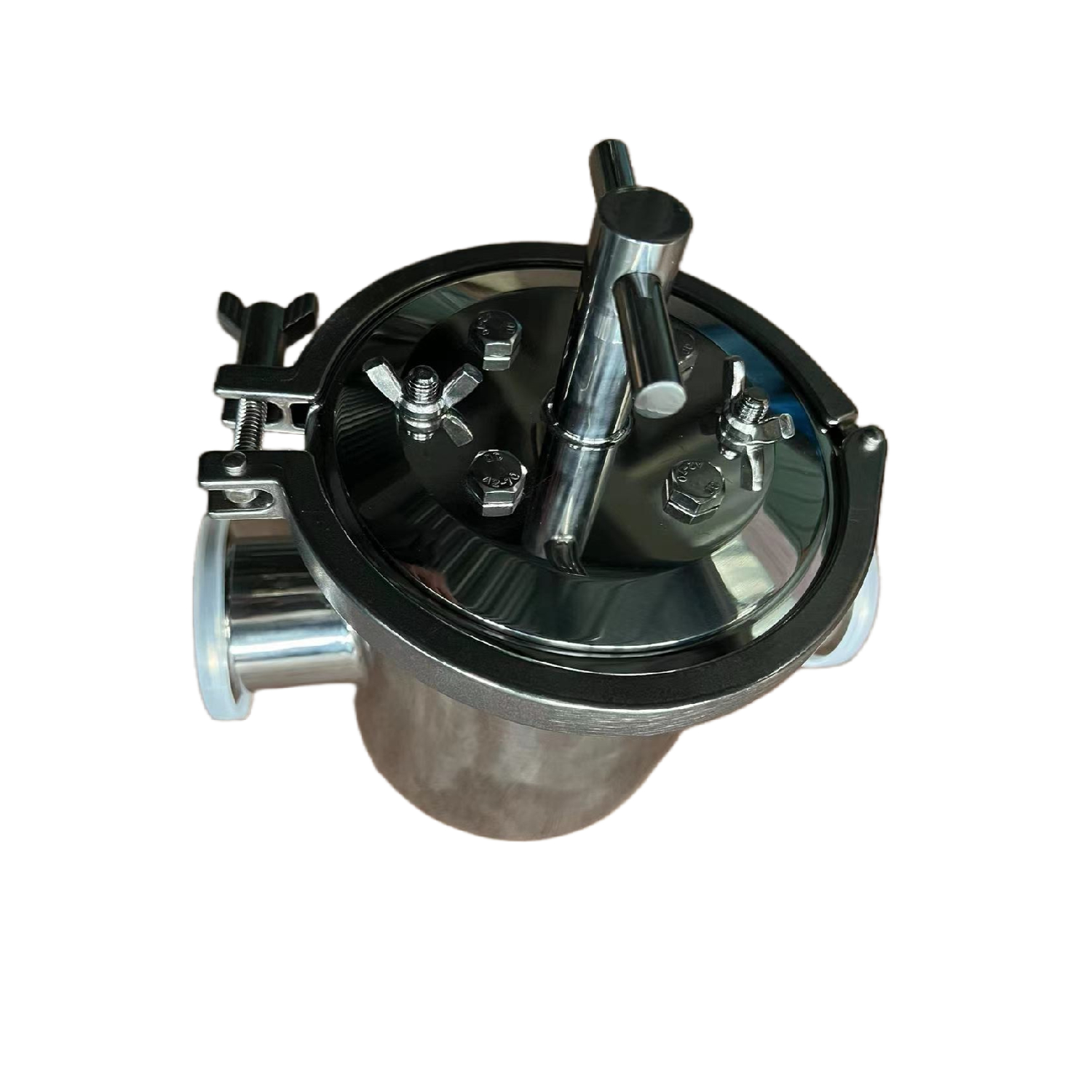 Filtro magnético de abrazadera de tipo abierto rápido de alto flujo de grado higiénico SS304 de acero inoxidable para filtrar bebidas
