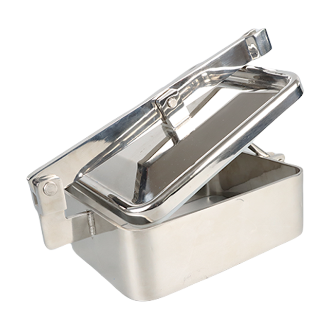 Espejo rectangular de apertura rápida de calidad alimentaria con orificio de mano cuadrado de boca de inspección de acero inoxidable DN600 