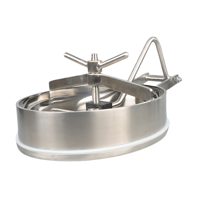 Boca de registro ovalada de la higiene de la tapa de registro del tanque de acero inoxidable de la categoría alimenticia DN400 para las bebidas de la comida