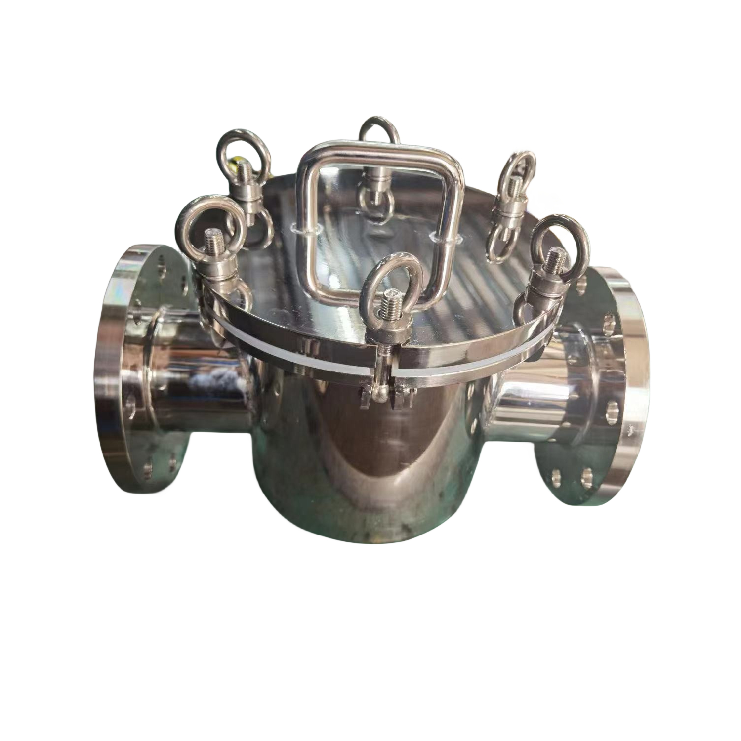 Filtro magnético de abrazadera de tipo abierto rápido de alto flujo de grado higiénico SS304 de acero inoxidable para filtrar bebidas