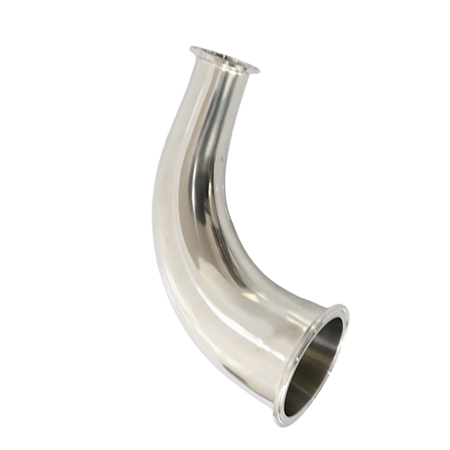 Codo Triclamp de 90 grados SMS 3A 3A JN-FT-20 3004 de gran diámetro de acero inoxidable