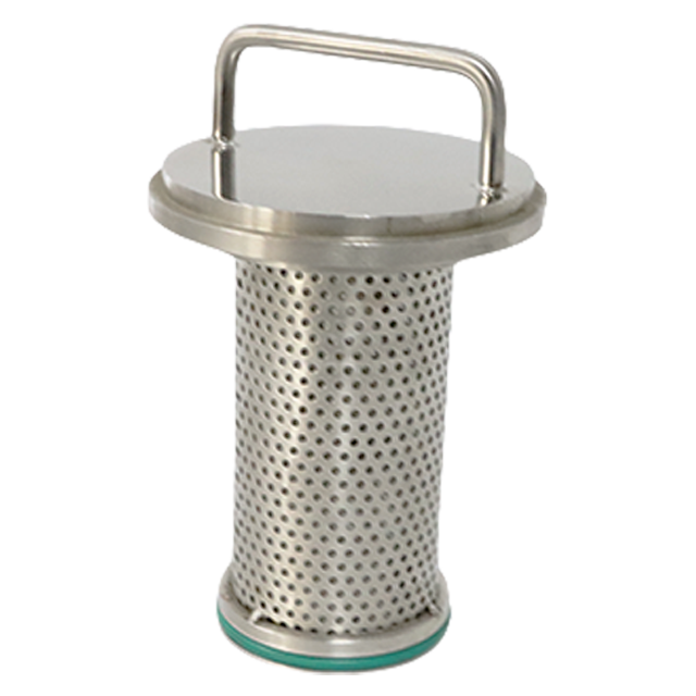 Elemento perforado de filtro sanitario tipo L de acero inoxidable