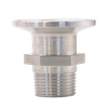 Adaptador de instalación de tuberías macho de llenado de brida de triple abrazadera de acero inoxidable sanitario
