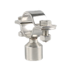 Clip de anillo de tubo con saliente higiénico de acero inoxidable ajustable con pernos