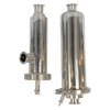 Filtro en línea tipo tubo recto TL de acero inoxidable de flujo superior para filtración de gases líquidos