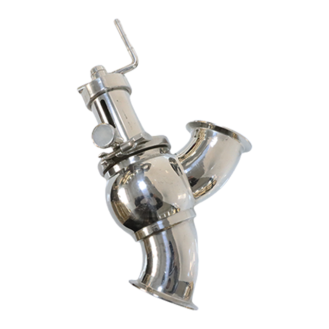 Válvula de desvío de flujo tipo Y de triple abrazadera manual sanitaria de acero inoxidable
