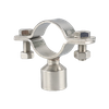 Clip de anillo de tubo con saliente higiénico de acero inoxidable ajustable con pernos