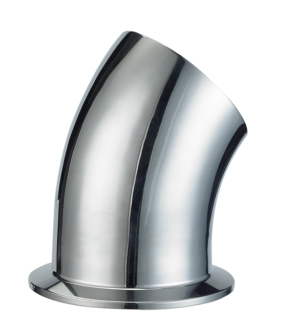 Acero inoxidable sanitario ISO2037 BPE-2KMP BPE JN-FT-20 7003 Codo de abrazadera corta de 45 grados 