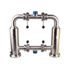 Filtro gemelo dúplex de rejilla para pozos de acero inoxidable para leche, vino, bebidas y vinagre