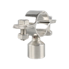 Clip de anillo de tubo con saliente higiénico de acero inoxidable ajustable con pernos
