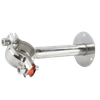  Colgador de anillo de abrazadera de soporte de tubo de montaje de acero inoxidable con tornillos para sujetar tubos