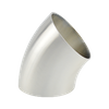 AISI304 Sanitario ISO/IDF BS-BL2W5 BS JN-FT-20 6002 Codo soldado a tope corto de 45° 