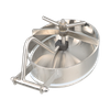 Boca de registro ovalada de la higiene de la tapa de registro del tanque de acero inoxidable de la categoría alimenticia DN400 para las bebidas de la comida