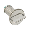 Elemento perforado de filtro sanitario tipo L de acero inoxidable
